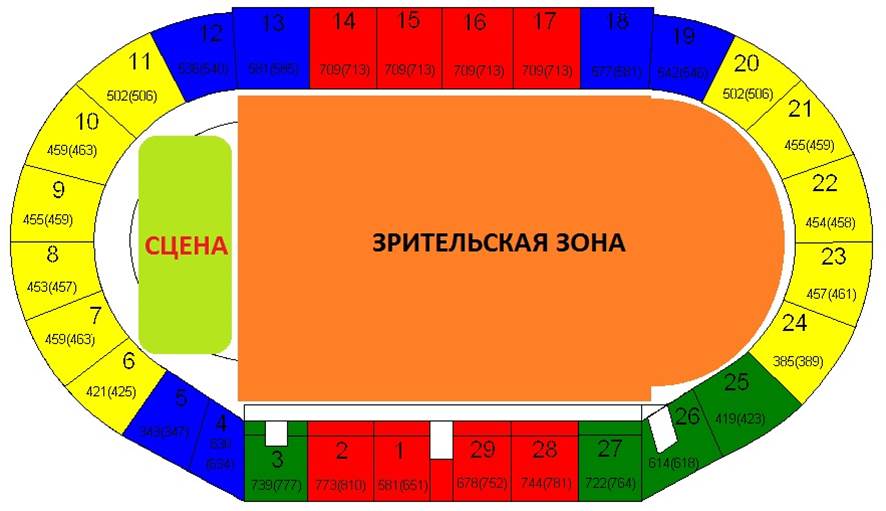 Фетисов арена схема зала с местами и секторами