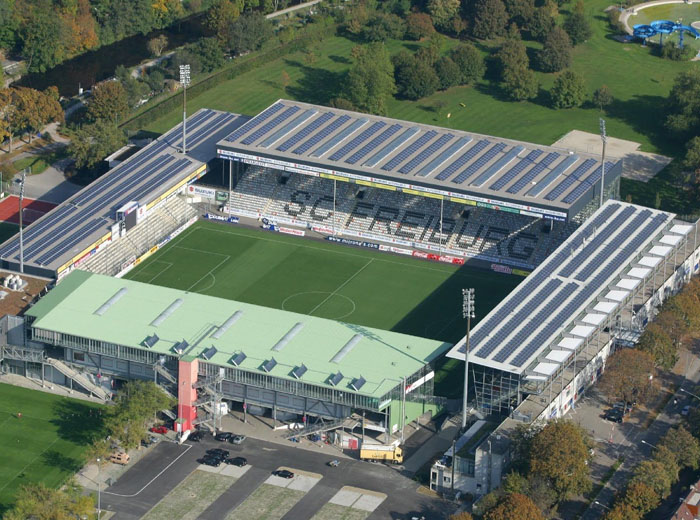 На немецком стадионе построили одну из мощнейших солнечных электростанций в мире за €2,3 млн