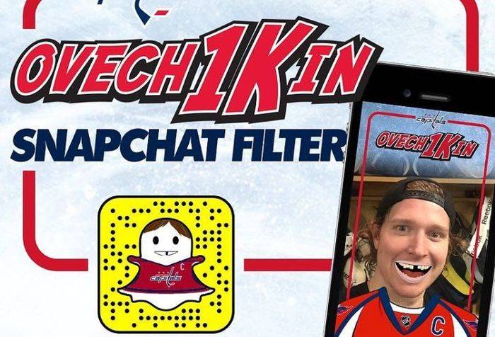 Александр Овечкин получил собственный фильтр в Snapchat
